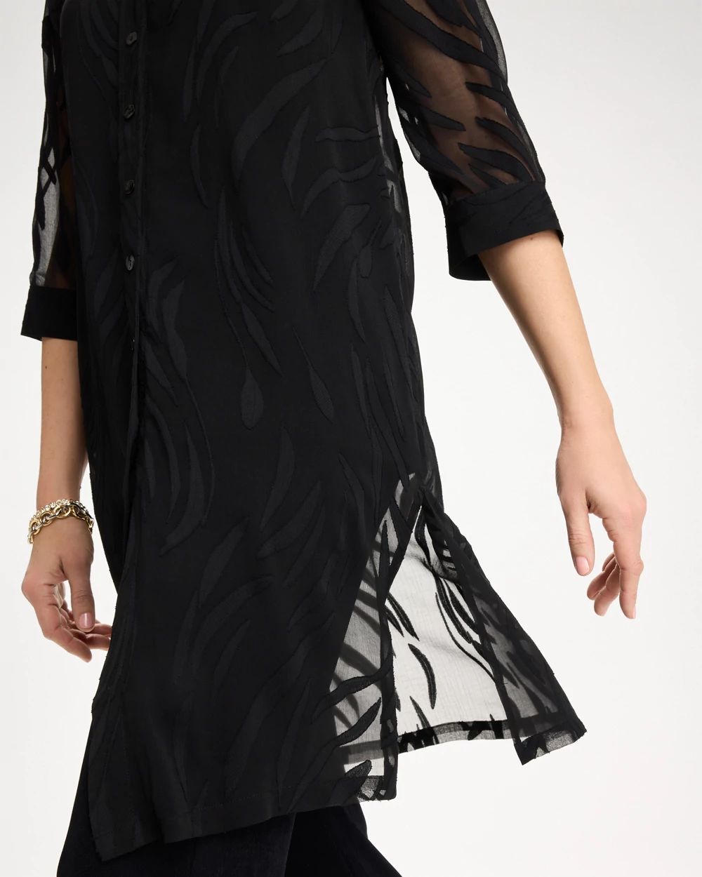 Travelers™ Collection Sheer Jacquard Topper | Chico's